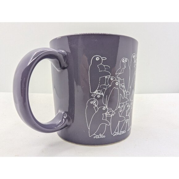 Vtg Mug Taylor & NG white Penguins on Purple tone San Francisco Japan - Picture 15 of 16